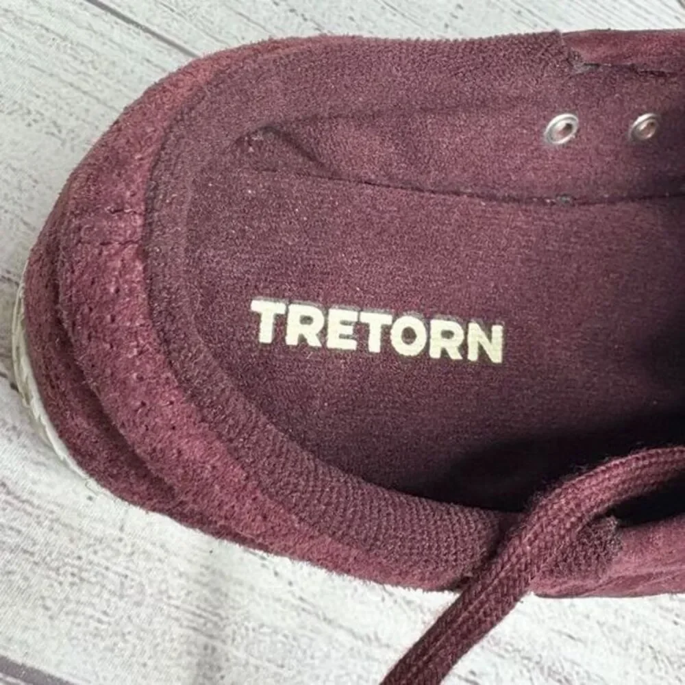 Tretorn Platform Sneakers Suede Burgundy Casual Shoes Women's Size‎ 5.5